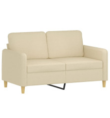 Dvivietė sofa, kreminės spalvos, 120cm, audinys