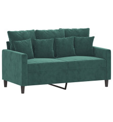 Dvivietė sofa, tamsiai žalios spalvos, 120cm, aksomas