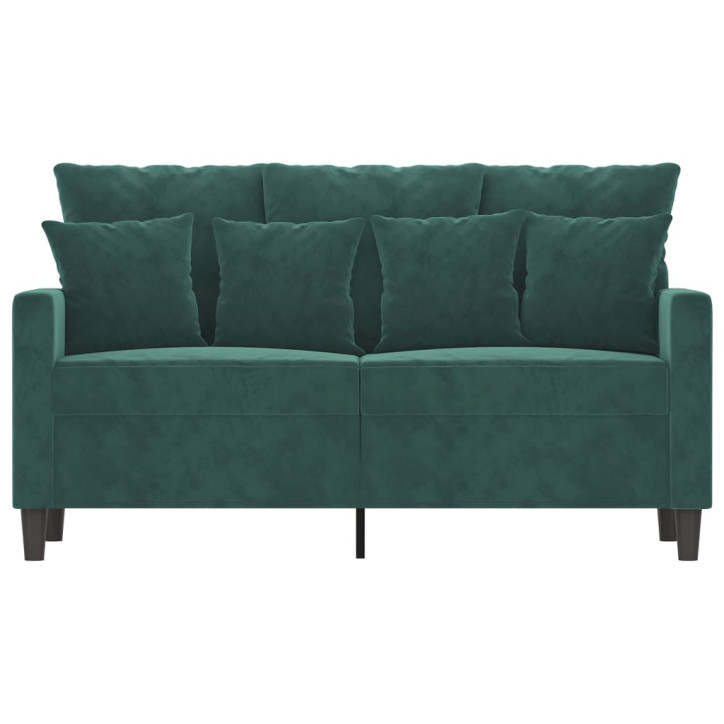 Dvivietė sofa, tamsiai žalios spalvos, 120cm, aksomas