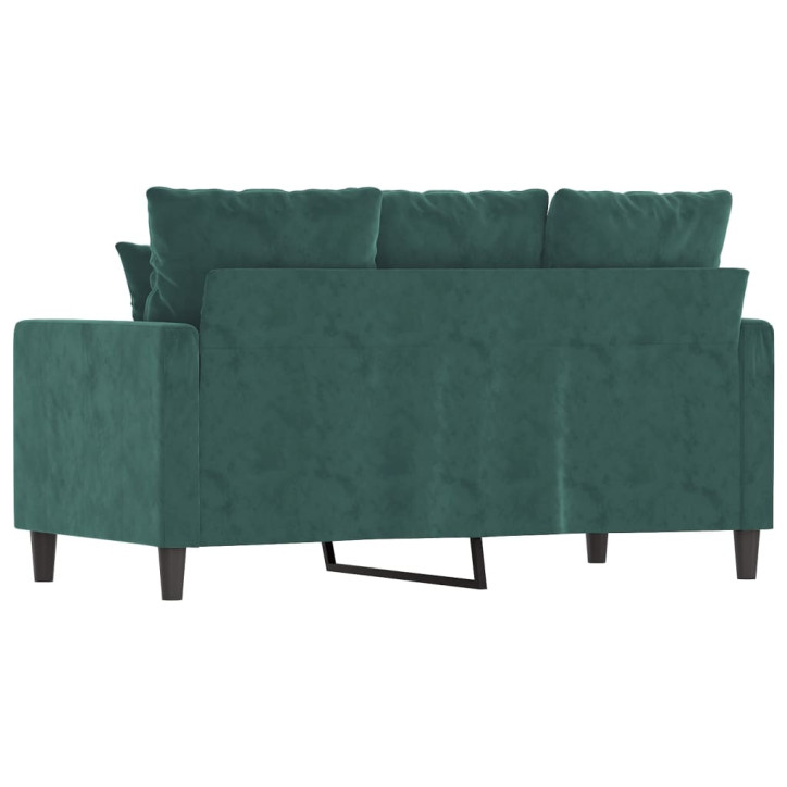 Dvivietė sofa, tamsiai žalios spalvos, 120cm, aksomas