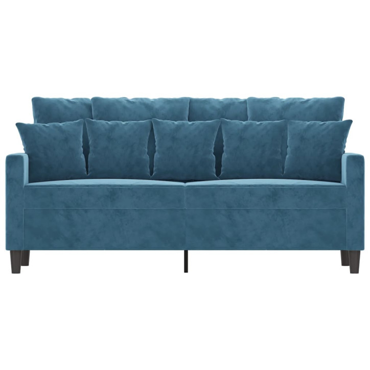 Dvivietė sofa, mėlynos spalvos, 140cm, aksomas