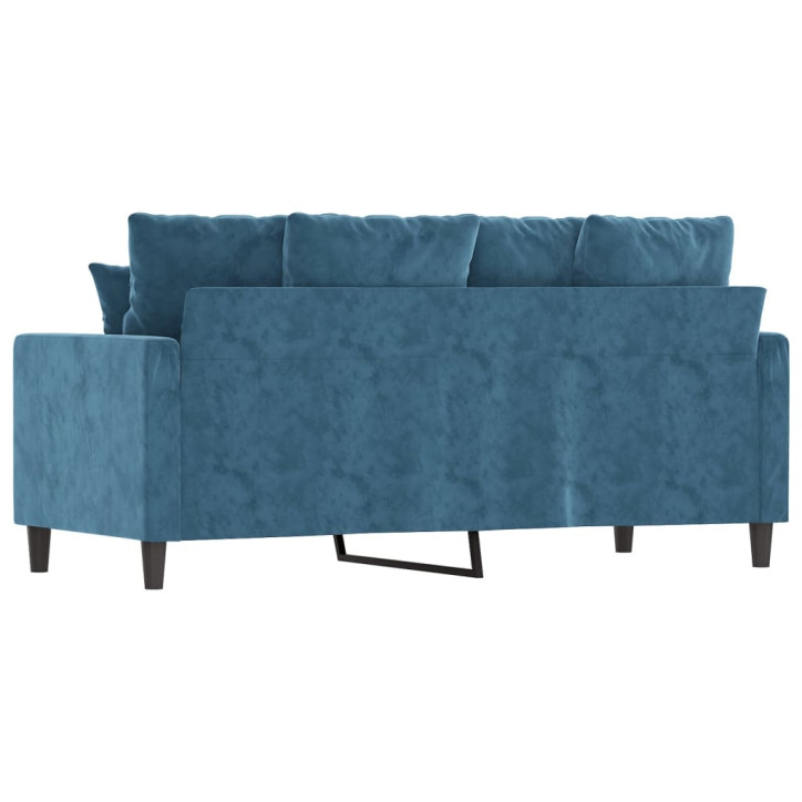 Dvivietė sofa, mėlynos spalvos, 140cm, aksomas