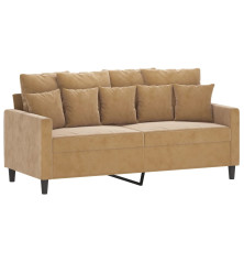 Dvivietė sofa, rudos spalvos, 140cm, aksomas