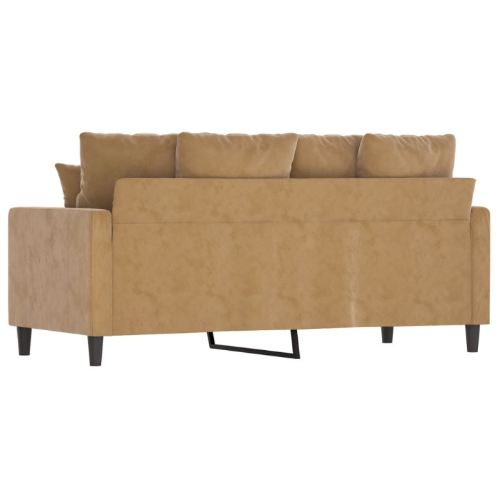 Dvivietė sofa, rudos spalvos, 140cm, aksomas