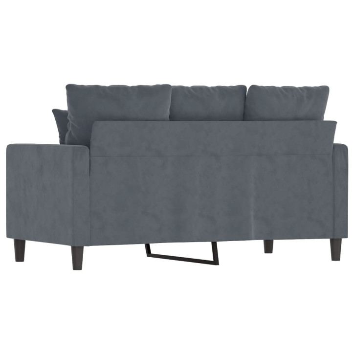 Dvivietė sofa, tamsiai pilkos spalvos, 120cm, aksomas