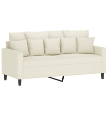 Dvivietė sofa, kreminės spalvos, 140cm, aksomas