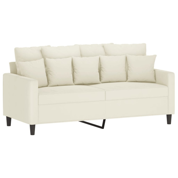 Dvivietė sofa, kreminės spalvos, 140cm, aksomas