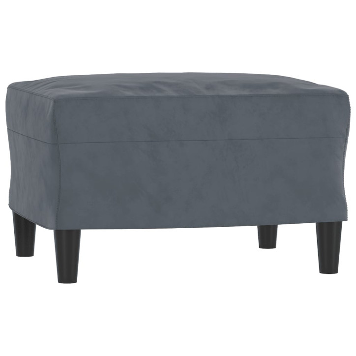 Trivietė sofa su pakoja, tamsiai pilkos spalvos, 180cm, aksomas