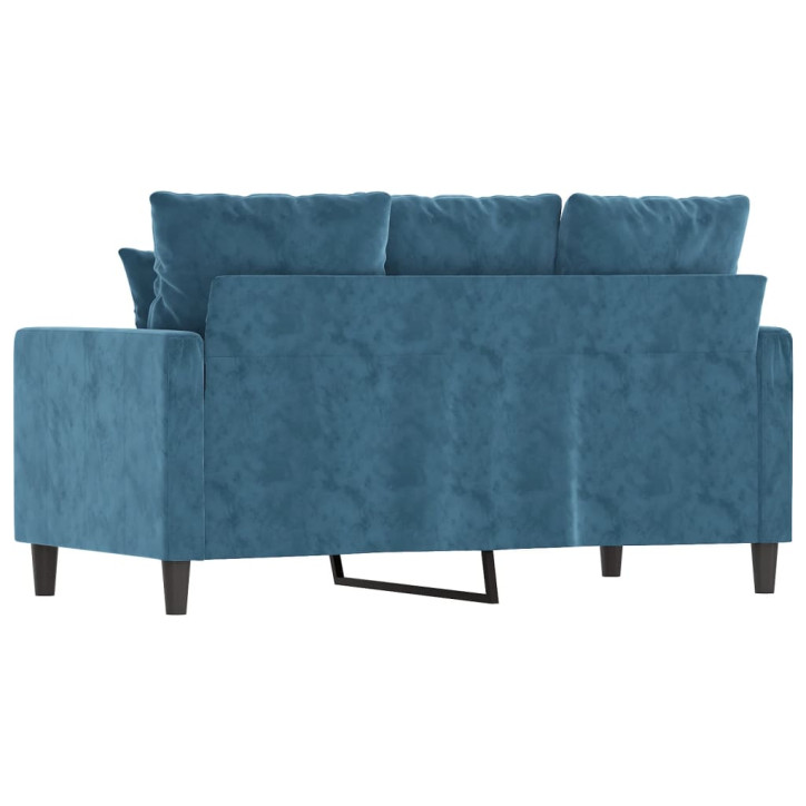 Dvivietė sofa, mėlynos spalvos, 120cm, aksomas