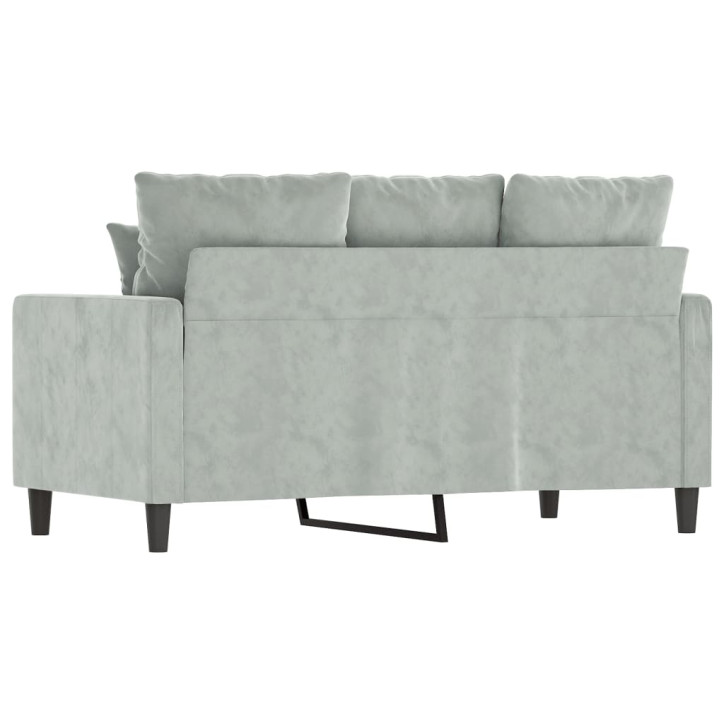 Dvivietė sofa, šviesiai pilkos spalvos, 120cm, aksomas