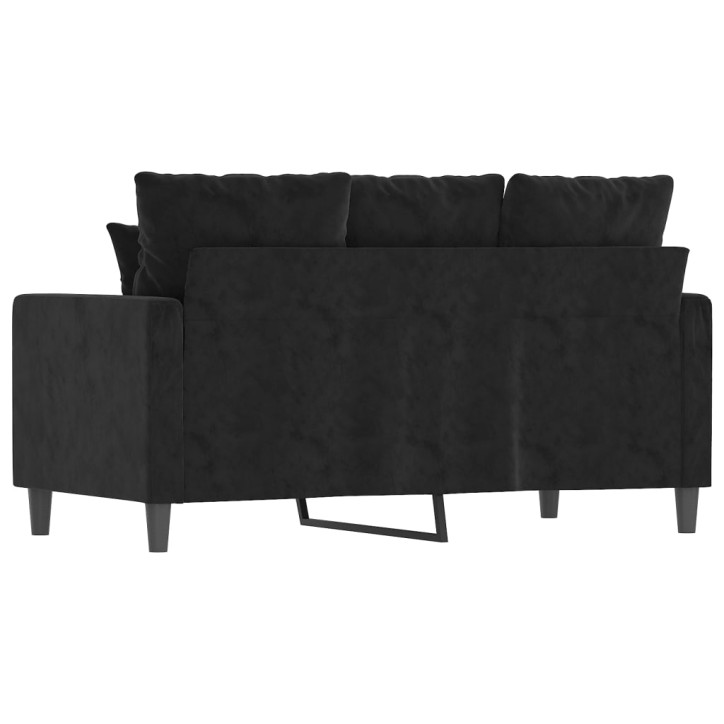 Dvivietė sofa, juodos spalvos, 120cm, aksomas