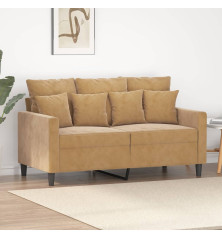 Dvivietė sofa, rudos spalvos, 120cm, aksomas