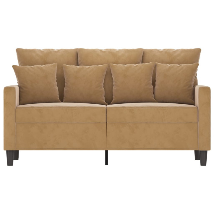 Dvivietė sofa, rudos spalvos, 120cm, aksomas