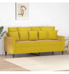 Dvivietė sofa, geltonos spalvos, 140cm, aksomas