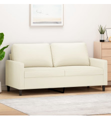 Dvivietė sofa, kreminės spalvos, 140cm, aksomas