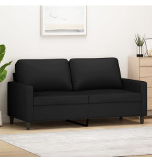 Dvivietė sofa, juodos spalvos, 140cm, aksomas