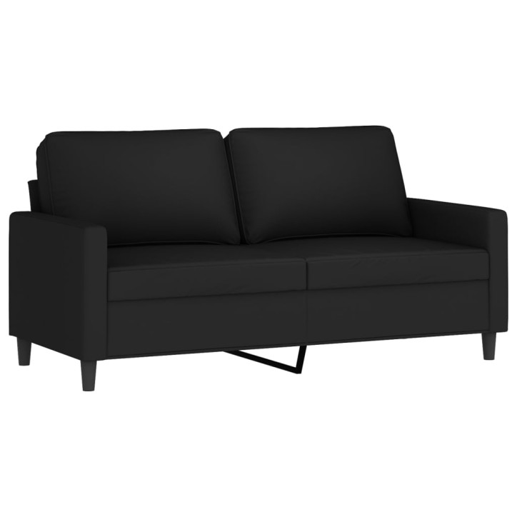 Dvivietė sofa, juodos spalvos, 140cm, aksomas