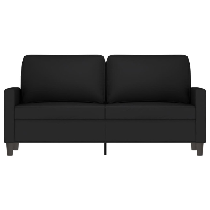 Dvivietė sofa, juodos spalvos, 140cm, aksomas