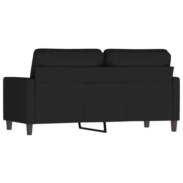 Dvivietė sofa, juodos spalvos, 140cm, aksomas