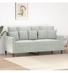 Dvivietė sofa, šviesiai pilkos spalvos, 140cm, aksomas