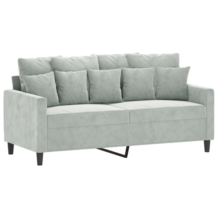 Dvivietė sofa, šviesiai pilkos spalvos, 140cm, aksomas