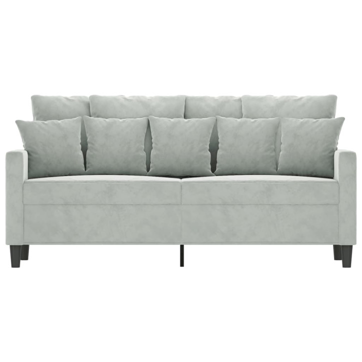 Dvivietė sofa, šviesiai pilkos spalvos, 140cm, aksomas