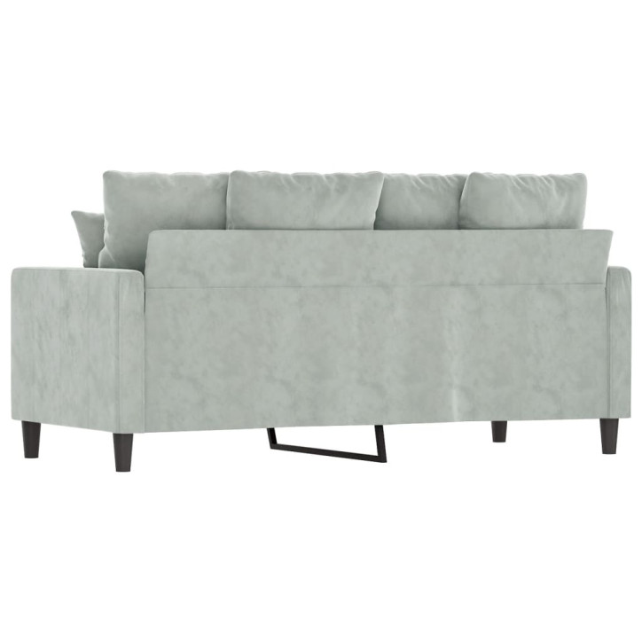 Dvivietė sofa, šviesiai pilkos spalvos, 140cm, aksomas