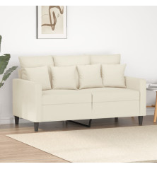 Dvivietė sofa, kreminės spalvos, 120cm, aksomas