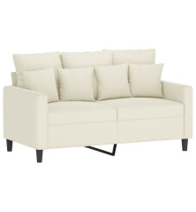 Dvivietė sofa, kreminės spalvos, 120cm, aksomas