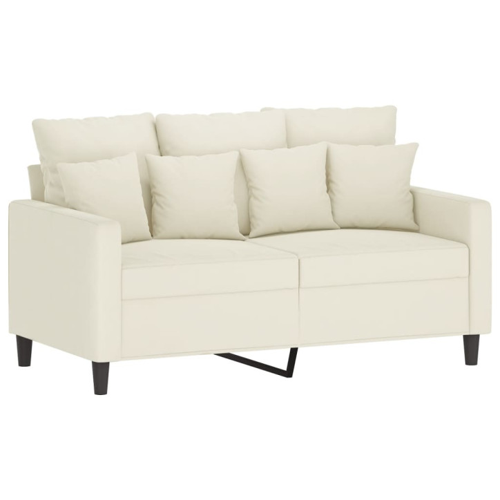 Dvivietė sofa, kreminės spalvos, 120cm, aksomas