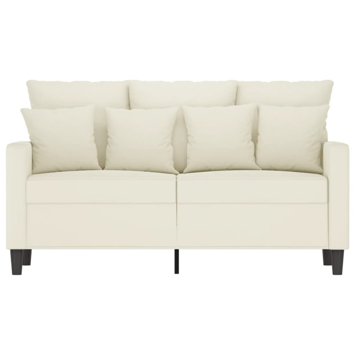 Dvivietė sofa, kreminės spalvos, 120cm, aksomas