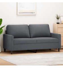 Dvivietė sofa, tamsiai pilkos spalvos, 140cm, aksomas