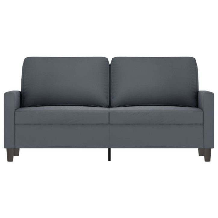 Dvivietė sofa, tamsiai pilkos spalvos, 140cm, aksomas