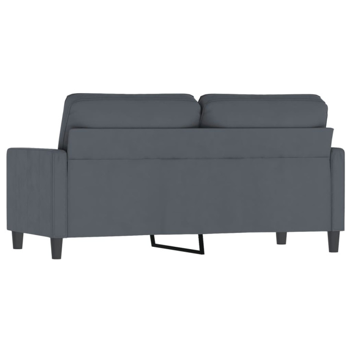 Dvivietė sofa, tamsiai pilkos spalvos, 140cm, aksomas