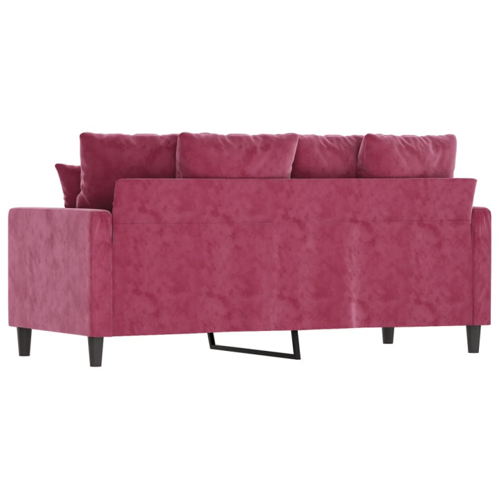 Dvivietė sofa, raudonojo vyno spalvos, 140cm, aksomas