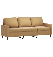 Trivietė sofa, rudos spalvos, 180cm, aksomas