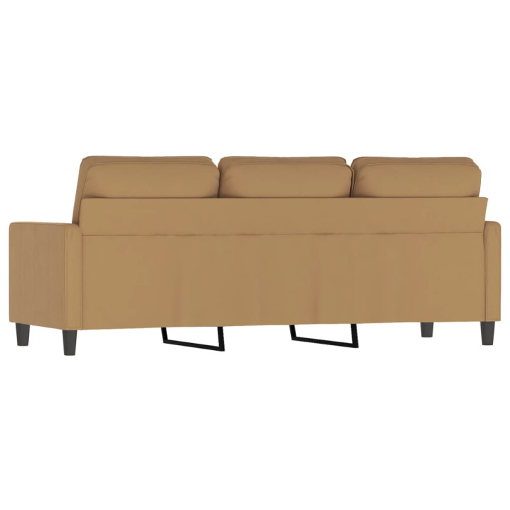 Trivietė sofa, rudos spalvos, 180cm, aksomas