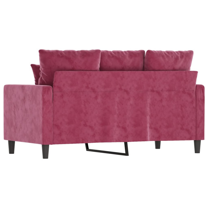 Dvivietė sofa, raudonojo vyno spalvos, 120cm, aksomas