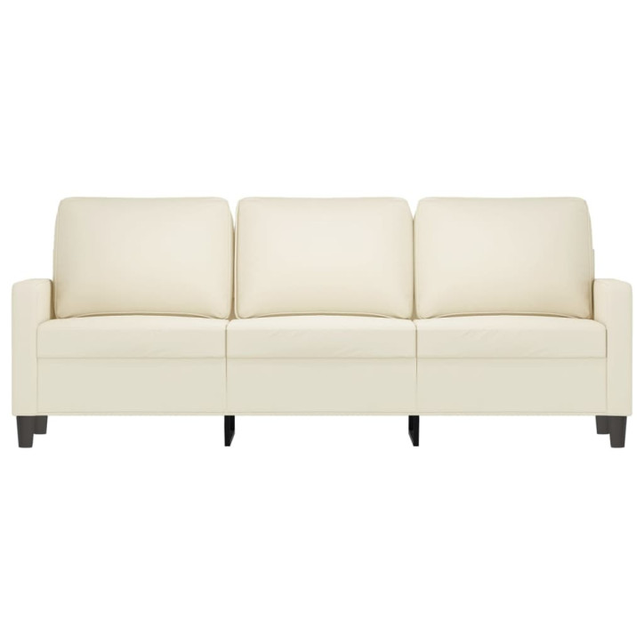 Trivietė sofa, kreminės spalvos, 180cm, aksomas