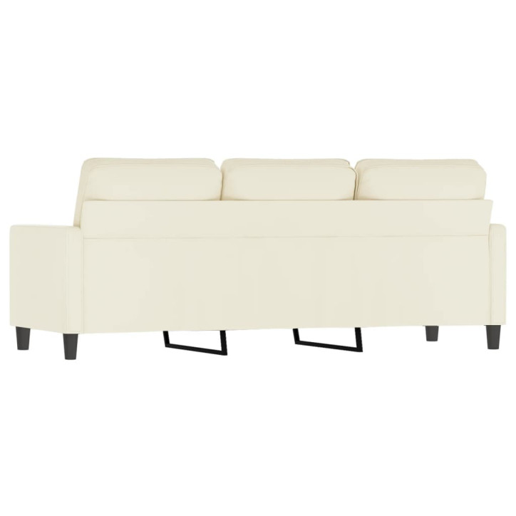 Trivietė sofa, kreminės spalvos, 180cm, aksomas