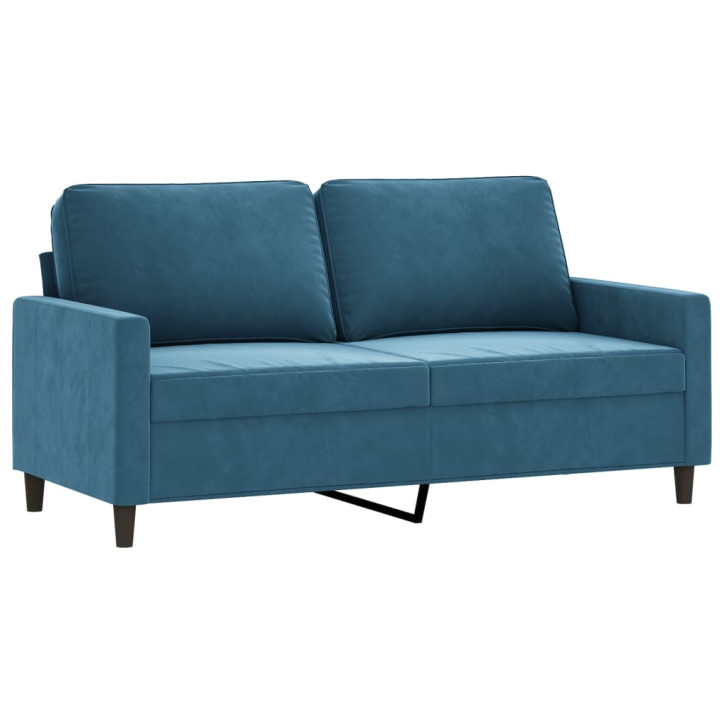 Dvivietė sofa, mėlynos spalvos, 140cm, aksomas