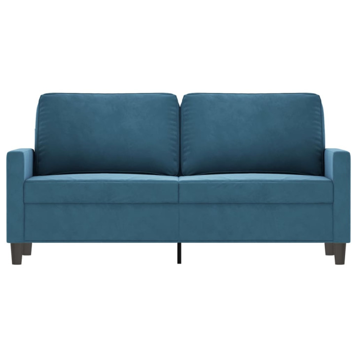 Dvivietė sofa, mėlynos spalvos, 140cm, aksomas