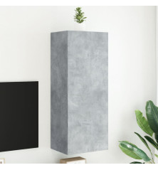 Sieninė TV spintelė, betono pilka, 40,5x30x102cm, mediena