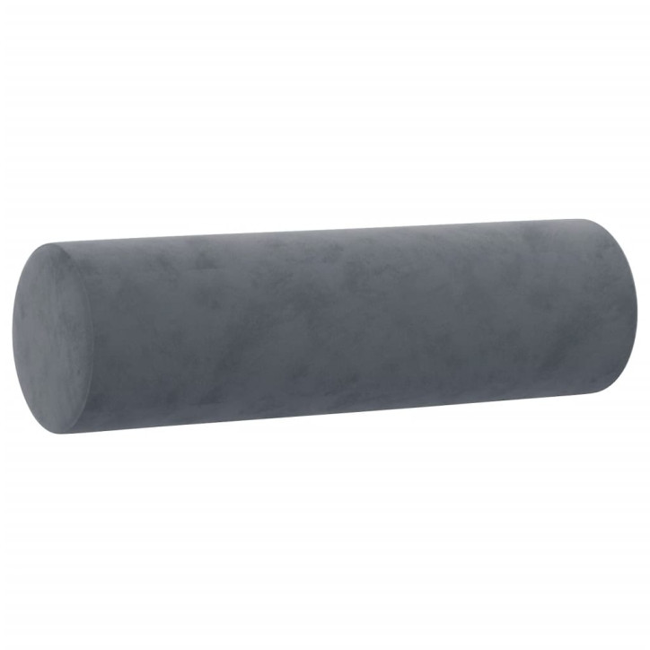 Dvivietė sofa su pagalvėlėmis, tamsiai pilka, 140cm, aksomas