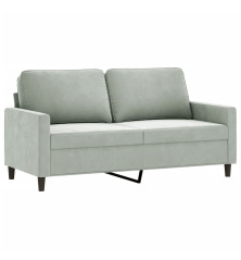 Dvivietė sofa, šviesiai pilkos spalvos, 140cm, aksomas