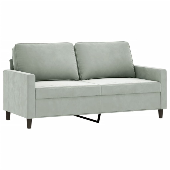 Dvivietė sofa, šviesiai pilkos spalvos, 140cm, aksomas