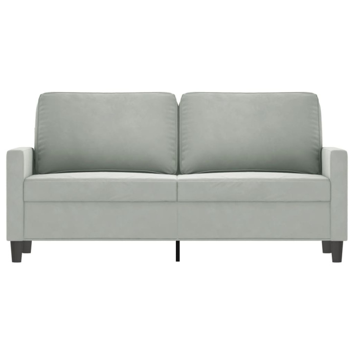 Dvivietė sofa, šviesiai pilkos spalvos, 140cm, aksomas