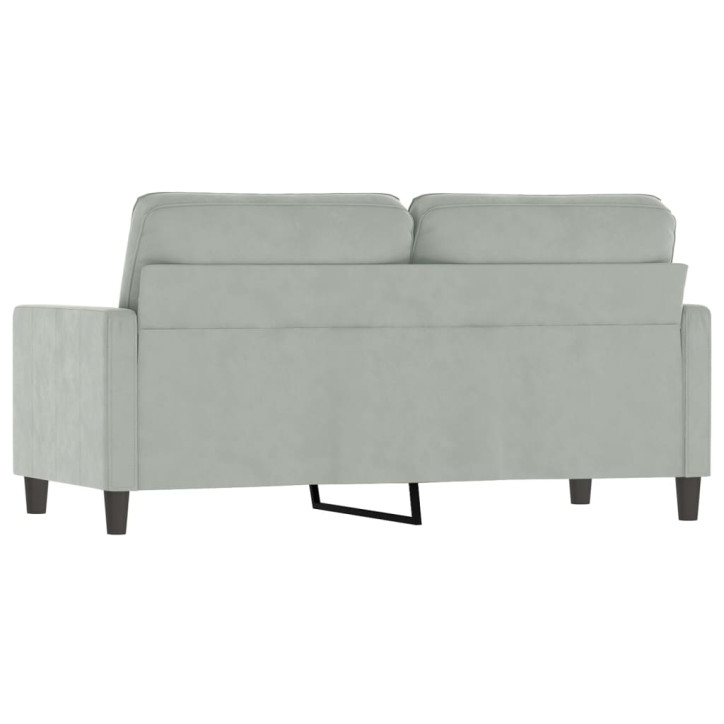 Dvivietė sofa, šviesiai pilkos spalvos, 140cm, aksomas