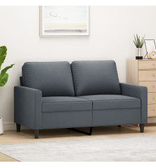 Dvivietė sofa, tamsiai pilkos spalvos, 120cm, aksomas