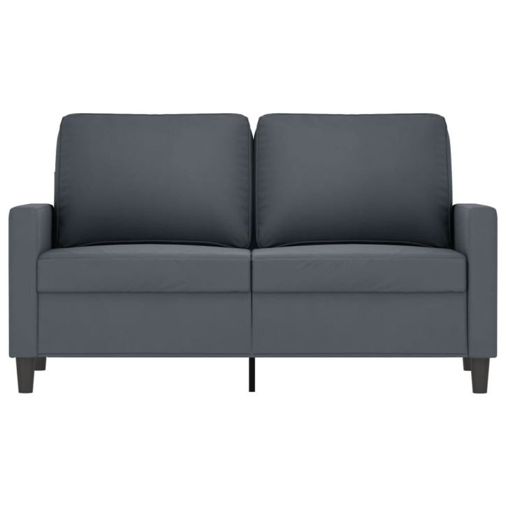 Dvivietė sofa, tamsiai pilkos spalvos, 120cm, aksomas